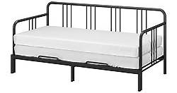 FYRESDAL - 日間床連2床褥, 黑色/Ågotnes 特級承托, 單人 | IKEA 香港及澳門