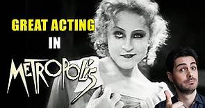 Great Acting in Metropolis by Fritz Lang - actress Brigitte Helm