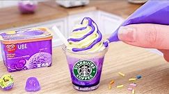 PERFECT!!! Amazing Homemade Miniature Starbucks Purple Frappuccino Recipe | ASMR Cooking Mini Food