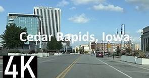 Driving in Cedar Rapids, Iowa 4K Street Tour - Downtown Cedar Rapids Tour