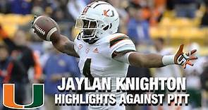Miami RB Jaylan Knighton Highlights Against Pitt