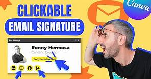 Create an Email Signature with Canva with multiple Clickable Links & Social Media Icons