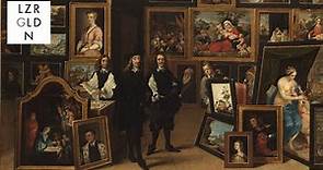 DAVID TENIERS: "El archiduque Leopoldo Guillermo en su galería de pinturas en Bruselas" (ca. 1653)