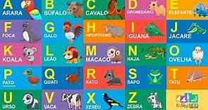 Aprendendo a ler o alfabeto dos animais de A a Z