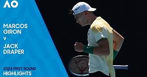 Marcos Giron v Jack Draper Highlights | Australian Open 2024 First Round