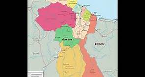 mapa de Guyana