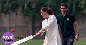 Duke and Duchess of Cambridge Show off Their Cricket Skills During Pakistan Academy Visit