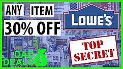 Top Lowes SECRETS that will save you BIG on each visit!