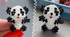 How to make a large, voluminous panda from beads. Step-by-step tutorial 🐼
