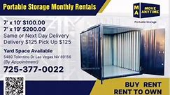 Stop making trips to the storage facility. Rent, buy, or rent to own a storage unit at your business or property. Same or next day delivery. Call now and visit our display units! #smallbusinesssupportingsmallbusiness #portablestorage #residentialstorage #businessstorage | Move Anytime Las Vegas LLC