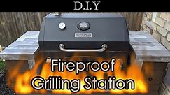 DIY Deck (Part 18): How to build a Fireproof charcoal BBQ grilling station for your deck?