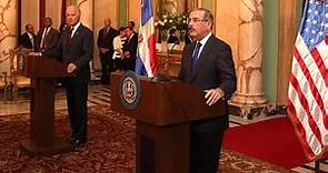 Presidente Danilo Medina recibe a Joseph Biden, vicepresidente de los EEUU.
