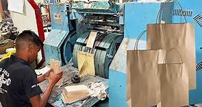 Fastest Paper Bag Making In Housai Bag. Fully Automatic Carry Paper Bag Making In Factory.