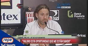 La presentación de Gabriel Milito como entrenador de Estudiantes de La Plata