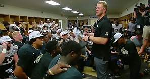UCF coach Scott Frost becomes emotional addressing his team after winning the AAC title | ESPN