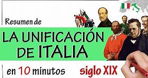 Historia de la UNIFICACIÓN DE ITALIA - Resumen