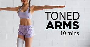 10 Mins Toned Arms Workout | No Equipment