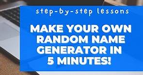 Baby Name Random Generator - Make your own in less than 5 minutes!