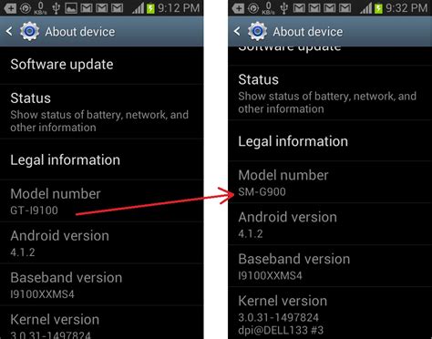 Your device model