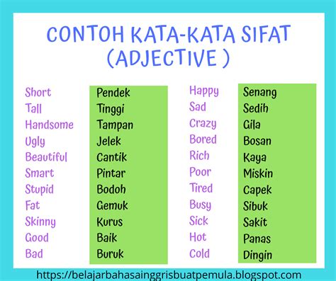 Adjectives - Kata Sifat
