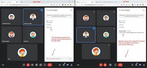 google meeting chat and file share
