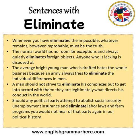 Eliminate