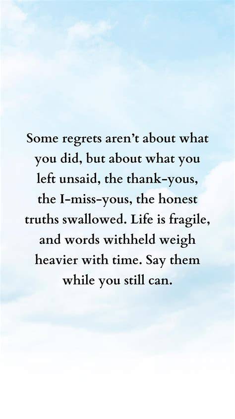 Honest Regrets
