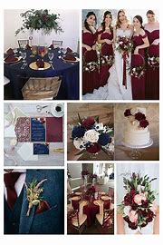 burgundy blush and navy wedding decor