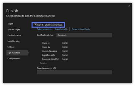 .NET Framework 4.0 Mandates ClickOnce Manifest Signing