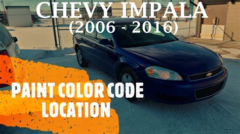09 impala paint code location