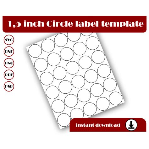 1.5 Inch Circle Template