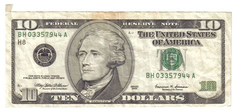 10 Dollar Bill Printable