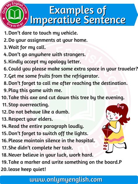 10 example of imperative sentence in english