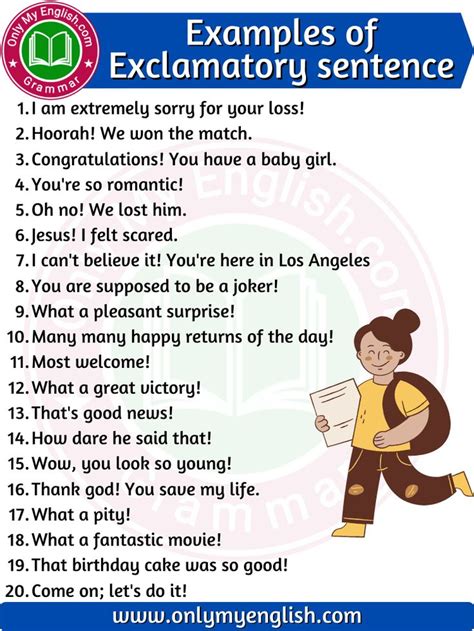 10 examples of exclamatory sentences with answers for class 6