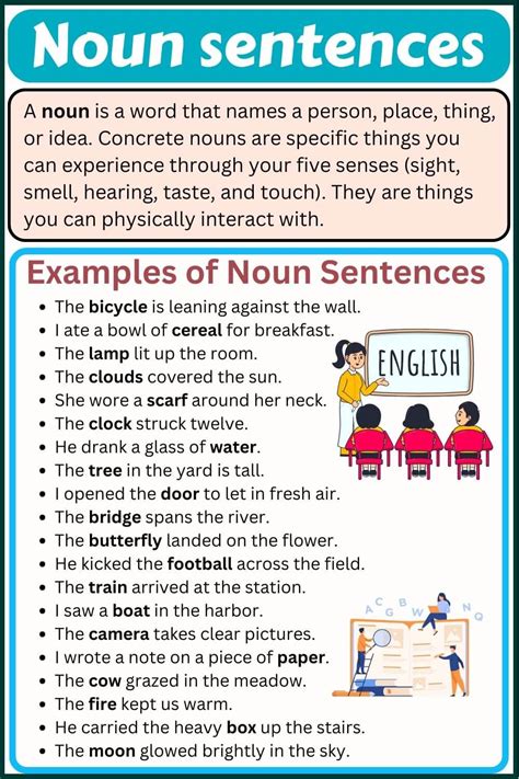 10 examples of noun sentences with answers pdf
