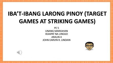 10 examples of target games tagalog
