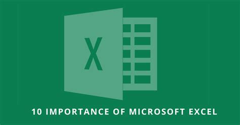 10 importance of ms excel