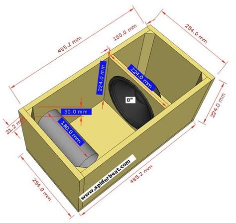 10 in subwoofer box dimensions