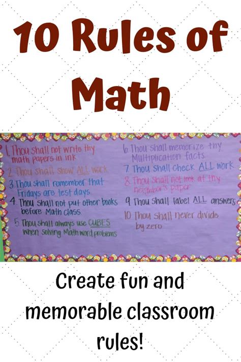 10 rules of mathematics