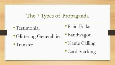 10 types of propaganda techniques with examples