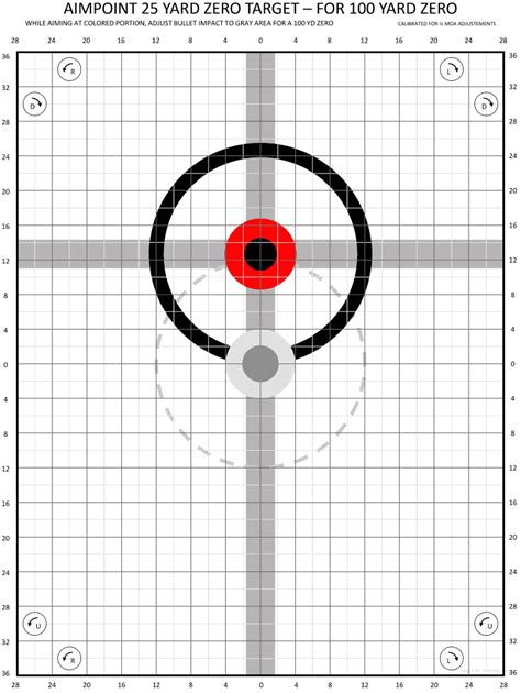 100 Yard Zero Target Printable