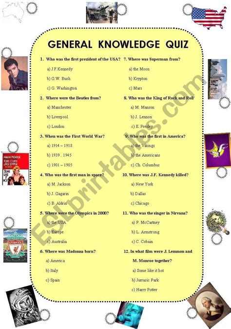 100 easy general knowledge multiple choice questions and answers for adults free
