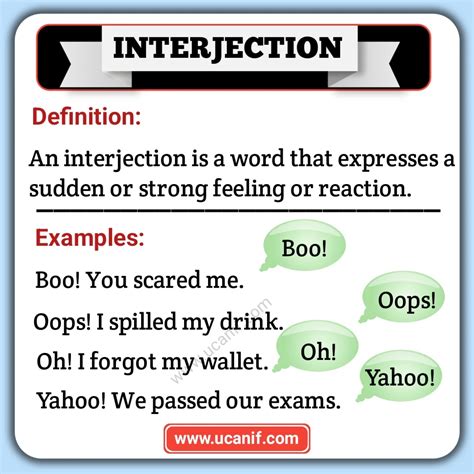 100 examples of interjection with meaning