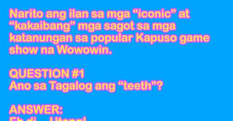100 tricky questions tagalog with answers