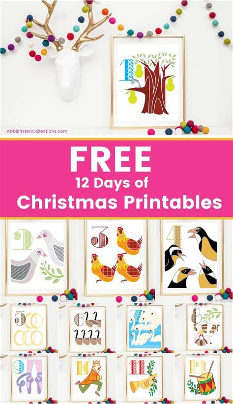 12 Days Of Christmas Printable Images