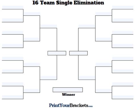 16 Man Bracket Template