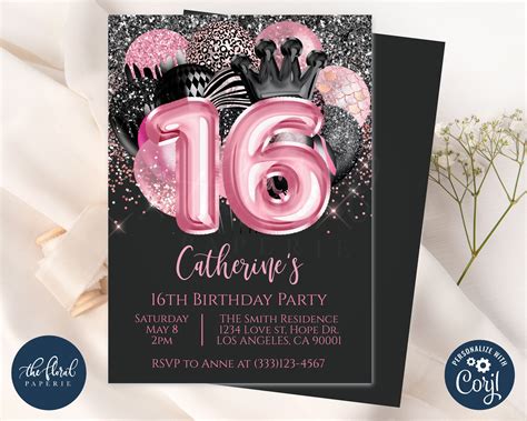 16th Birthday Templates