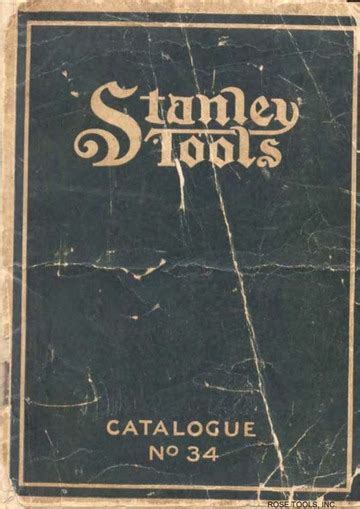 1914 Stanley Catalog Of Levels