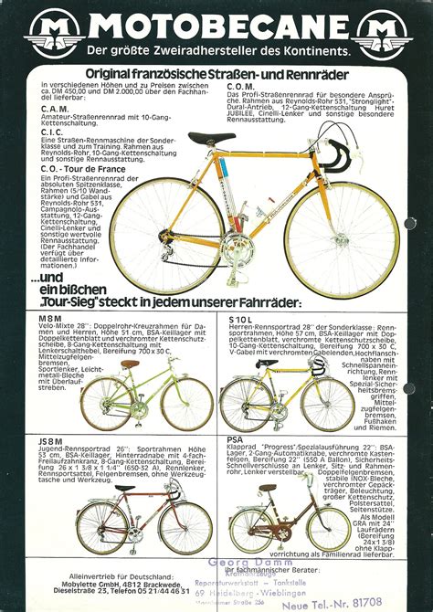 1973 Motobecane Catalog
