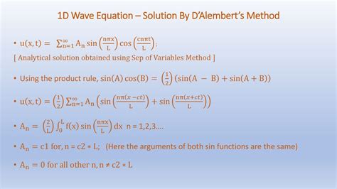 1d wave equation analytical solution